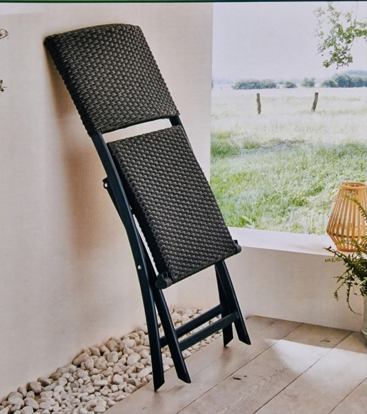 Klappstuhl Polyrattan-Geflecht