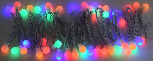 LED Sommerlichterkette Partylichterkette mit 50 bunten LEDs