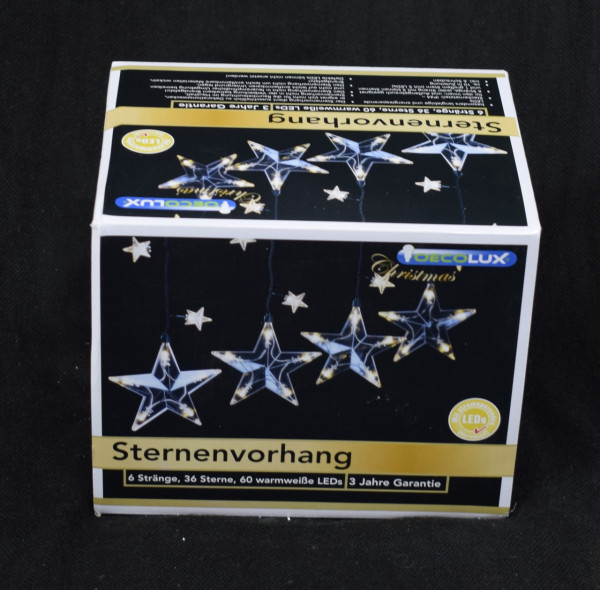 LED-Sternenvorhang weiß