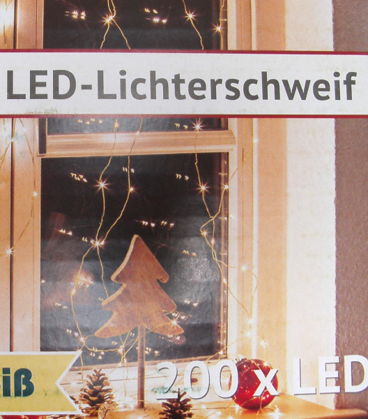 LED Lichterschweif warmweiss 200 LED Lichterkette