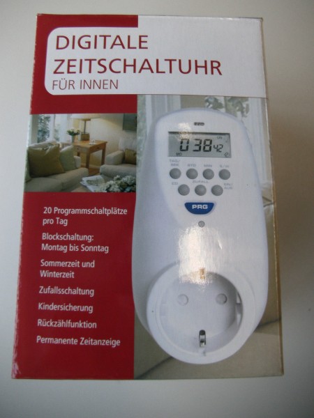Digitale Zeitschaltuhr für innen, 3680 Watt